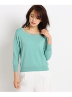 【WEB限定】シアービジュー ニット/ライトグリーン(021)