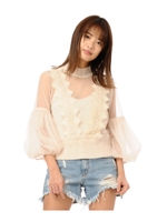 チュールレーストップス/IVORY