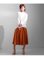 【Settimissimo】ボートネックバックデザインブラウス/ベビーピンク(042)