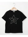 ママおそろい星柄グラフィックTシャツ/ブラック(019)