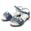 【キッズサイズ向け】フラワーモチーフつきフラットサンダル