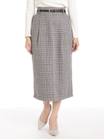 チェックナロータイトスカート/Aガラ