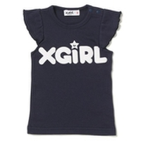 ラウンドロゴフリル袖Tシャツ