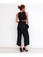 【Latina】バックオープンオールインワン/ブラック(027)