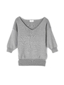 《BLANCHIC》R／NハイツイストVネックニット/トップグレー1(021)