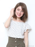 前後2WAYブラウス(ドット)/ドット