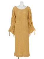 BANANA SLEEVE LONG SLIT TOPS/M/YEL