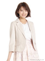 アサコラメテーラー7分袖JK/ベージュ