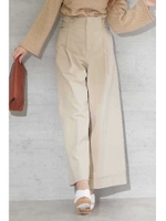 サイドバックルワイドパンツ/ベージュ(040)