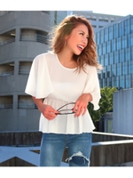 ジョーゼットフレアチュニック/ホワイト(001)