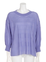 ラメニットフリルトップス/ラベンダー