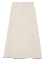リネンオックス台形ロングスカート/IVR
