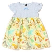 動物柄切り替えワンピース