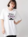 WEGO/マスタッシュモチーフプリントTシャツ