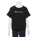 Championコラボ肩開きロゴTシャツ