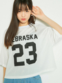 WEGO/メッシュナンバリングTシャツ