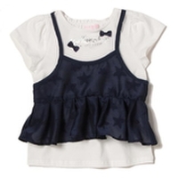 【30%OFF】星柄キャミソール×パフTシャツセット