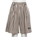 ストライプ柄ガウチョパンツ