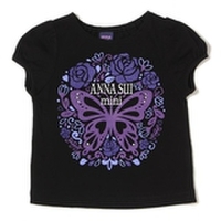 蝶×バラプリントパフTシャツ