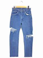 リメイククラッシュデニムパンツ リメイク      