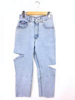 リメイククラッシュデニムパンツ リメイク      