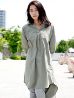 【2018春夏商品】スキッパーシャツワンピース