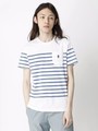 【2018春夏商品】ライオン刺繍ボーダーポケットTEE