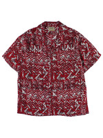 オープンカラー半袖柄シャツ：B