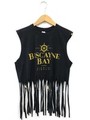 リメイクフリンジTシャツ リメイク     /サイズ表記 L