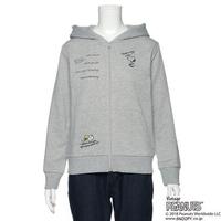 【30%OFF】PEANUTSコラボ スヌーピー刺しゅうジップパーカー