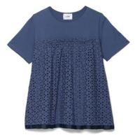 【25%OFF】【LIEN】切り替え花柄レースTシャツ