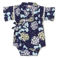 【31%OFF】あじさい柄甚平ロンパース