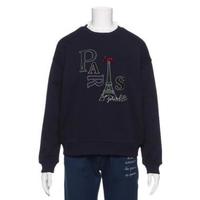 【50%OFF】PARISアップリケつき裏毛トレーナー