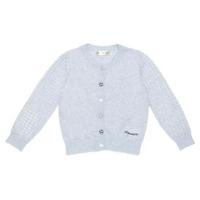 【50%OFF】くるみボタンつき袖チェック切り替えニットカーディガン