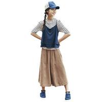 【50%OFF】フェイクスエードキャミソール×ハイネックリブTシャツセット