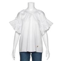 【50%OFF】フリル袖Vネックブラウス