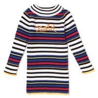 【50%OFF】ボーダーリブニットワンピース