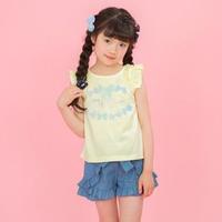 【50%OFF】リボンプリントフリルタンクトップ