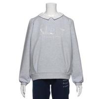 【50%OFF】衿つきロゴ刺しゅう入り裏起毛トレーナー