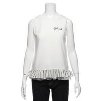 【50%OFF】裾フリルつきロゴ入りタンクトップ