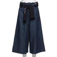 【50%OFF】袖巻きデニムガウチョパンツ