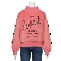 【50%OFF】表シャギー袖リボントレーナー