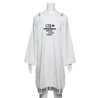 【51%OFF】ロゴ入りオフショルダーワンピース