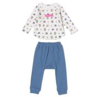 【50%OFF】キラッキー＆遊園地総柄Tシャツ×ロングパンツセット