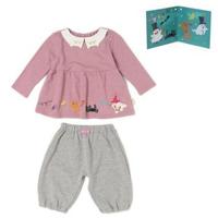 【30%OFF】コロボックルコラボ ネコ衿おばけアップリケTシャツ×パンツセット