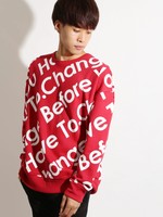 WEGO/総柄ロゴプルオーバー