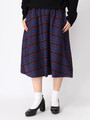 [18AW 新作アイテム]チェック柄リバーシブルスカート/ミディ/フレア