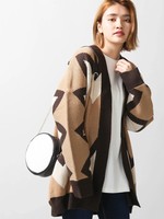 WEGO/ジオメトリックミドルカーデ