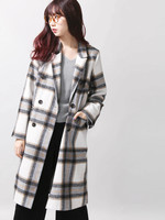 WEGO/シャギーチェックロングコート