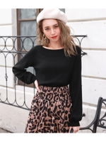 2WAYボリュームスリーブトップス/ブラック(027)